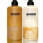 Combo gội xả Welcos Mugens Professional Rich Moisture Treatment – 1000ml,chính hãng phục hồi hư tổn cho tóc
