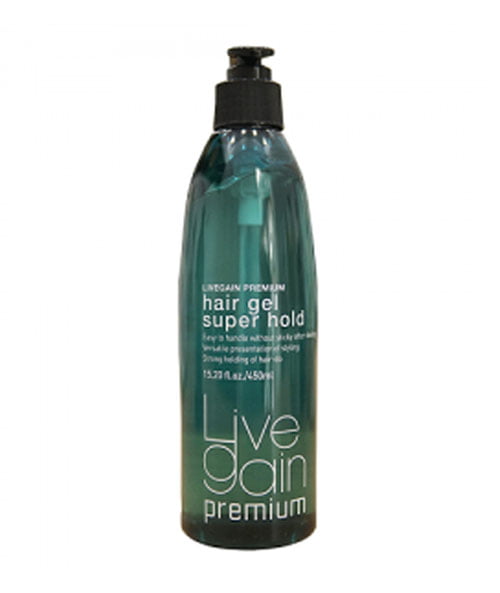 Gel vuốt tóc cứng Livegain Premium Hair Super Hold 450ml chính hãng