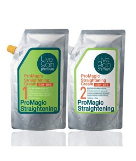 Kem duỗi Livegain Premium Promagic Straightening Cream 450ml + 450ml, chính hãng