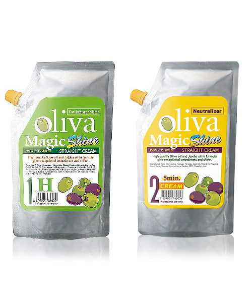 Kem duỗi Livegain Premium Rich Oliva Magic Shine H 450ml + 450ml chính hãng