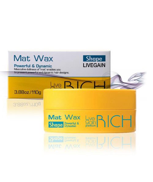 Sáp vuốt tóc Livegain Premium Rich Mat Wax – 110g, chính hãng