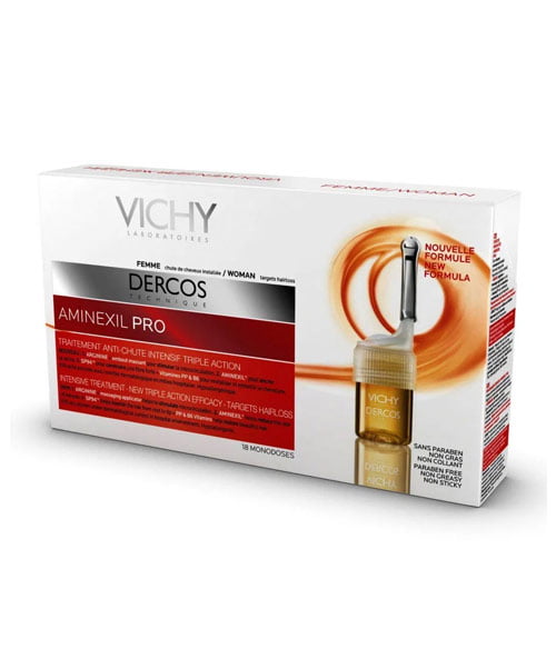 Tinh chất Vichy Dercos Aminexil Pro Anti-Hairloss Treatment For Woman – 12x6ml chống rụng kích mọc, chính hãng