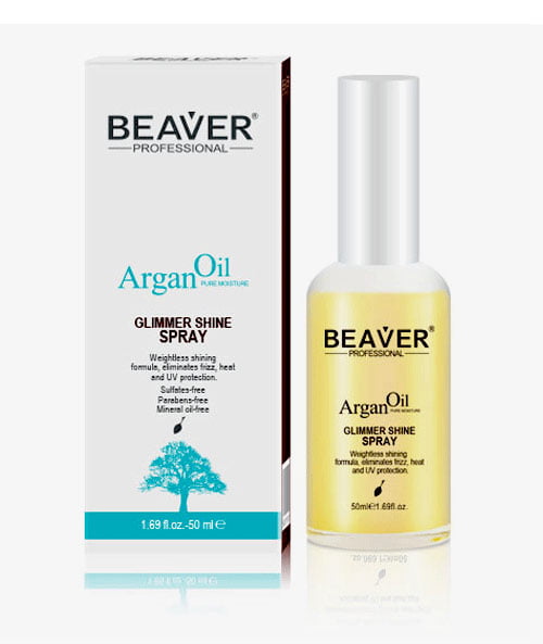 Xịt dưỡng tóc Beaver Argan Oil Glimmer Shine Spray – 50ml, chính hãng