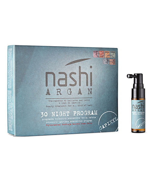 Huyết thanh chống rụng và kích thích mọc tóc Nashi Argan 30 Night Progran - 20mlx4, chính hãng