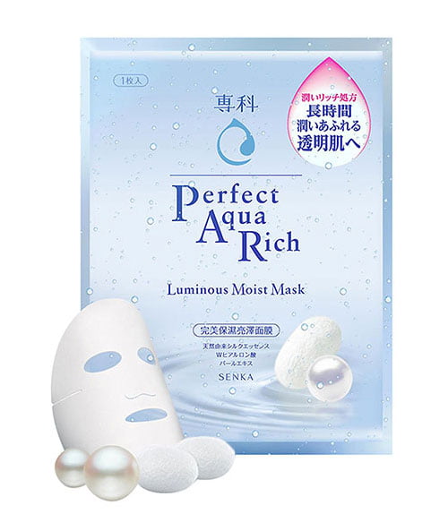 Mặt nạ cấp ẩm Senka Perfect Aqua Rich Luminous Moist Mask – 1 miếng, chính hãng
