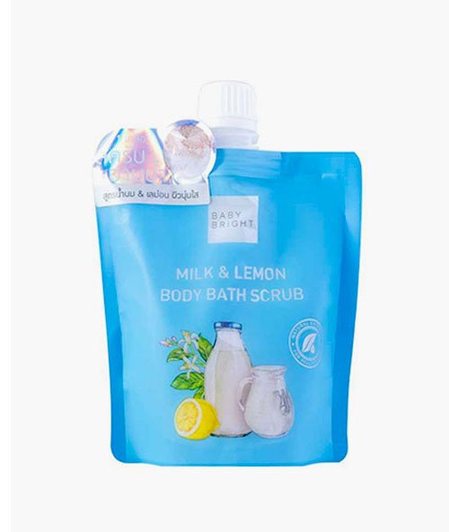 Muối tẩy da chết toàn thân Baby Bright Milk And Lemon Body Bath Scrub – 250g, chính hãng