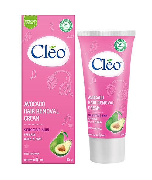 Kem tẩy lông cho da nhạy cảm Cleo Avocado Hair Removal Cream Sensitive Skin - 50g, chính hãng