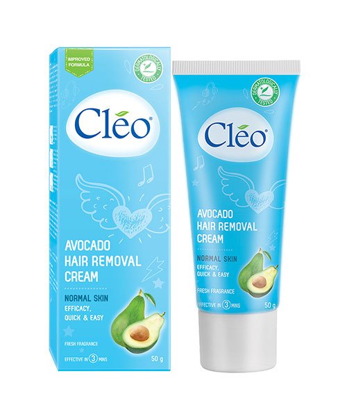 Kem tẩy lông cho da thường Cleo Avocado Hair Removal Cream Normal Skin - 50g, chính hãng