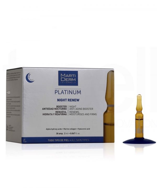 Tinh chất dưỡng MartiDerm Platinum Night Renew Ampoule - 30 ống, chính hãng