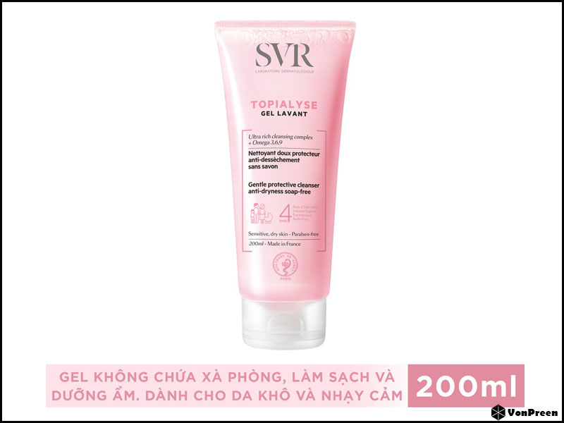 Sữa rửa mặt ưa chuộng nhất hiện nay-Gel rửa mặt SVR Topialyse Gel Lavant