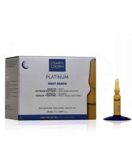 Tinh chất dưỡng MartiDerm Platinum Night Renew Ampoule - 30 ống, chính hãng,