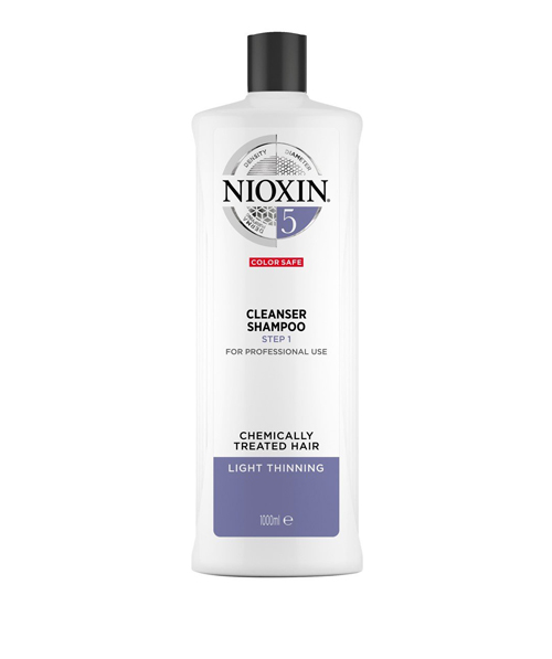 Dầu gội Nioxin 5 - 1000ml làm sạch, ngăn ngừa rụng dành cho tóc uốn, duỗi, tẩy có dấu hiệu thưa rụng nhẹ