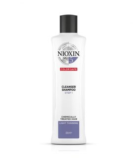 Dầu gội Nioxin 5 - 300ml làm sạch, ngăn ngừa rụng tóc dành cho tóc uốn, duỗi, tẩy có dấu hiệu thưa rụng nhẹ.