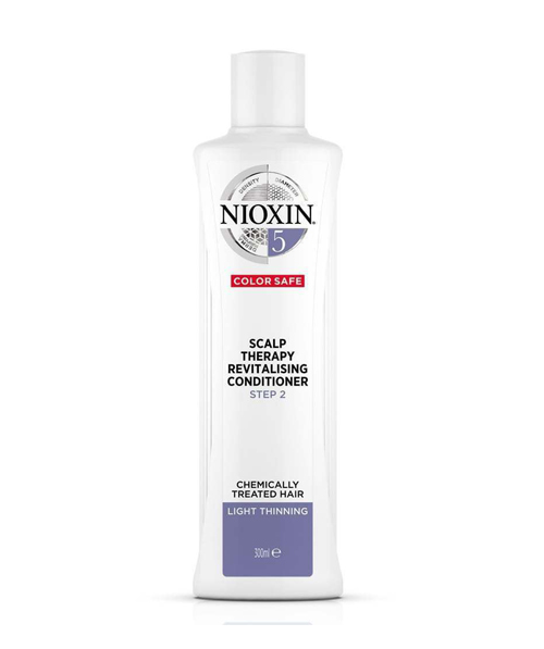 Dầu xả Nioxin 5 - 300ml cấp ẩm ngăn ngừa rụng dành cho tóc uốn, duỗi, tẩy có dấu hiệu thưa rụng nhẹ.