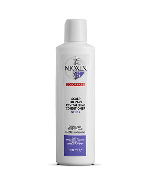 Dầu xả Nioxin 6 - 300ml cấp ẩm, ngăn ngừa rụng dành cho tóc uốn, duỗi, tẩy có hiện tượng thưa rụng nhiều.